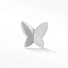 Butterfly Mama Flat Back Earring in 14k White Gold