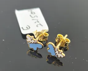 21K Solid Gold Designer Kids Studs