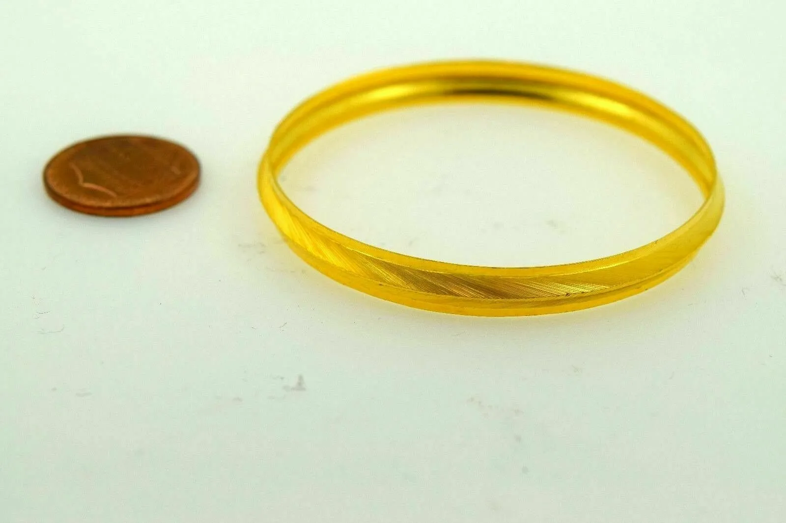 Gold Baby Bangle Bracelet 22k Solid 5MM for Kids