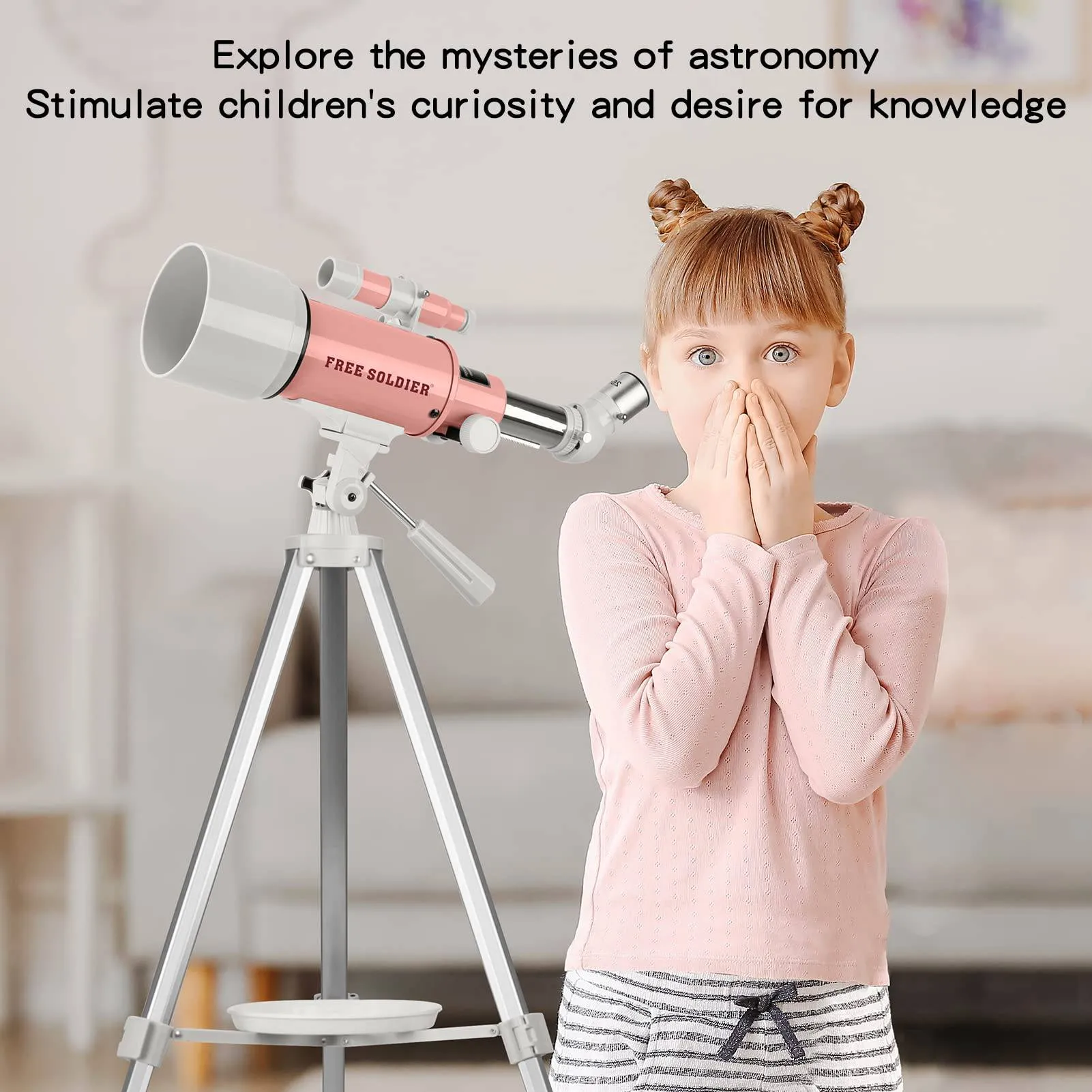 40070 Telescope for Kids and Beginners with Smartphone Adapter