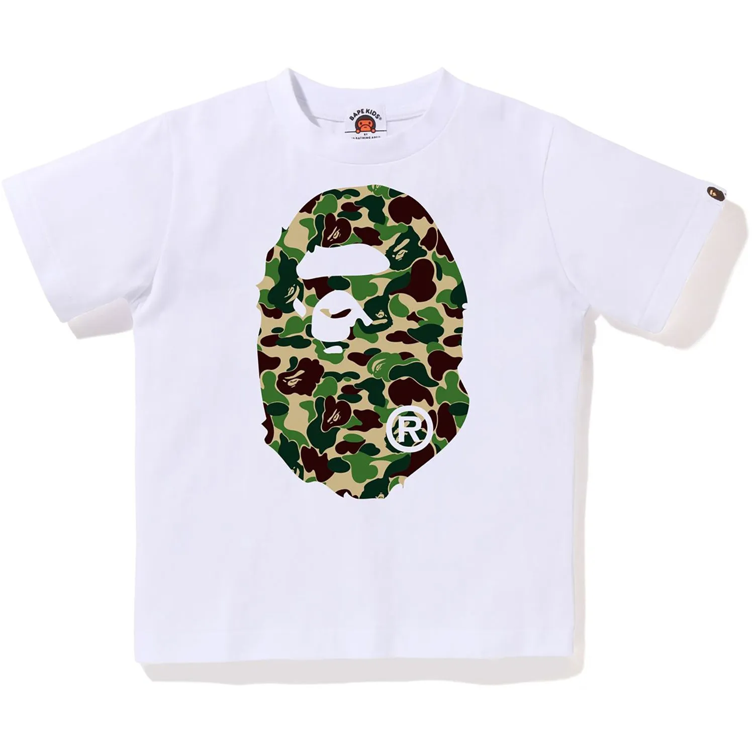 Kids Tee with ABC Camo Big Ape Head