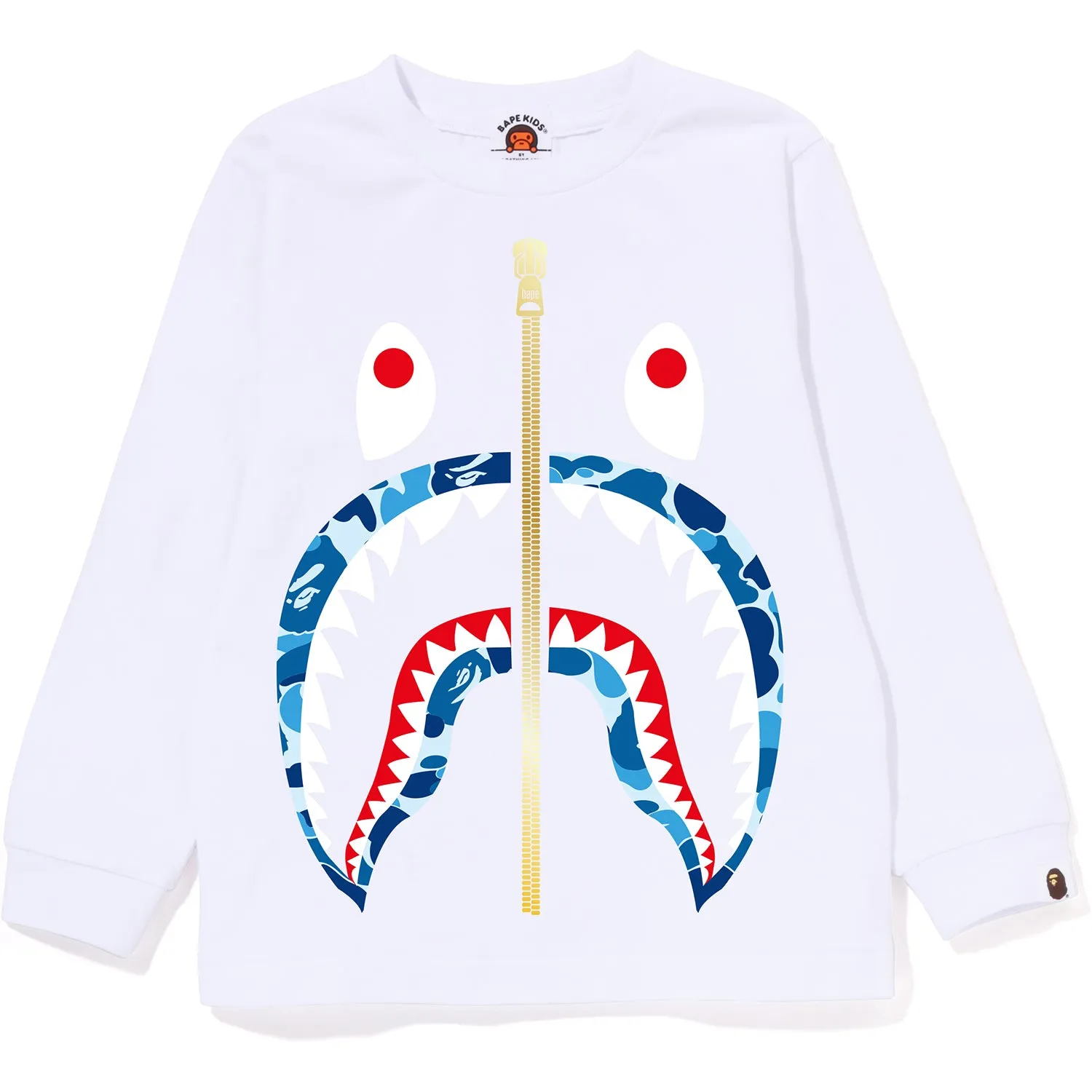 ABC Camouflage Shark Long Sleeve Tee for Kids