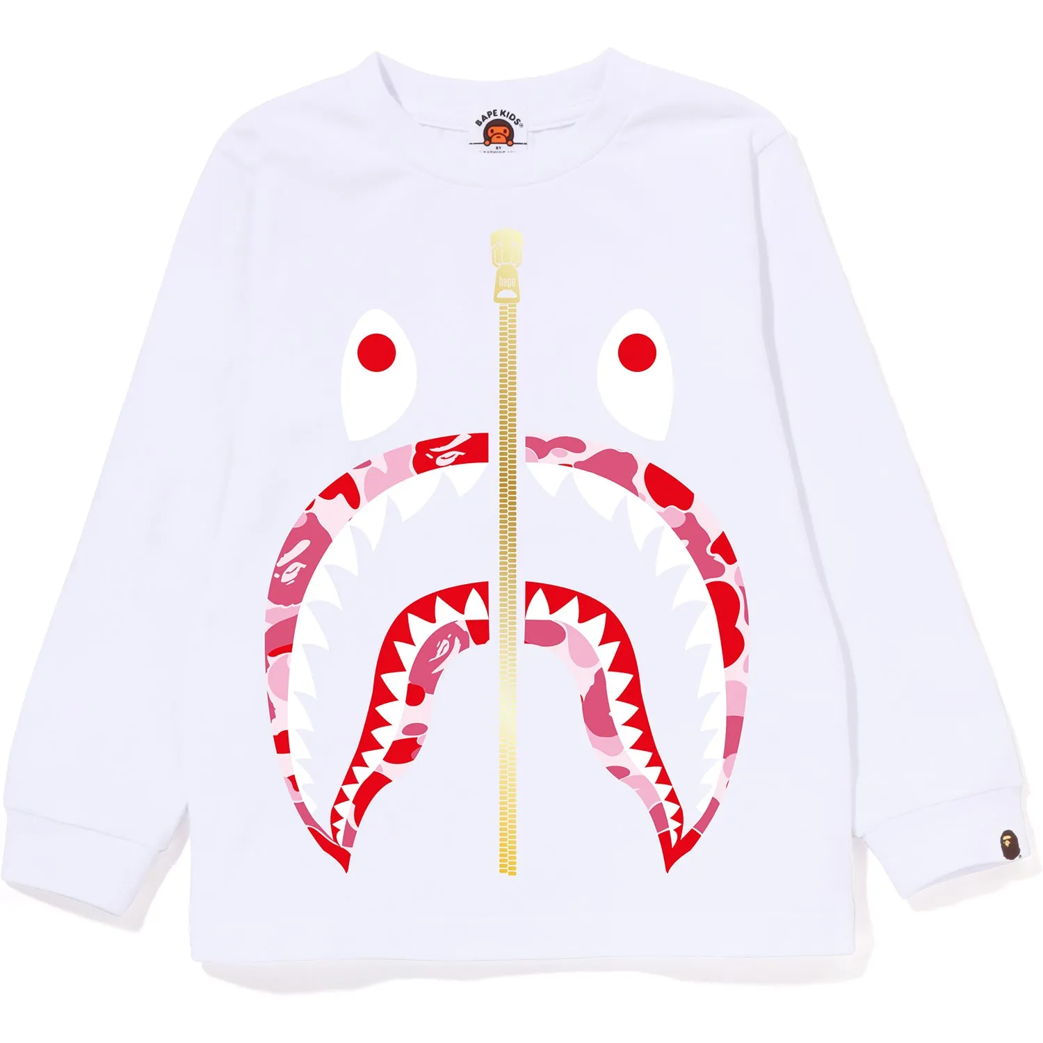 ABC Camouflage Shark Long Sleeve Tee for Kids