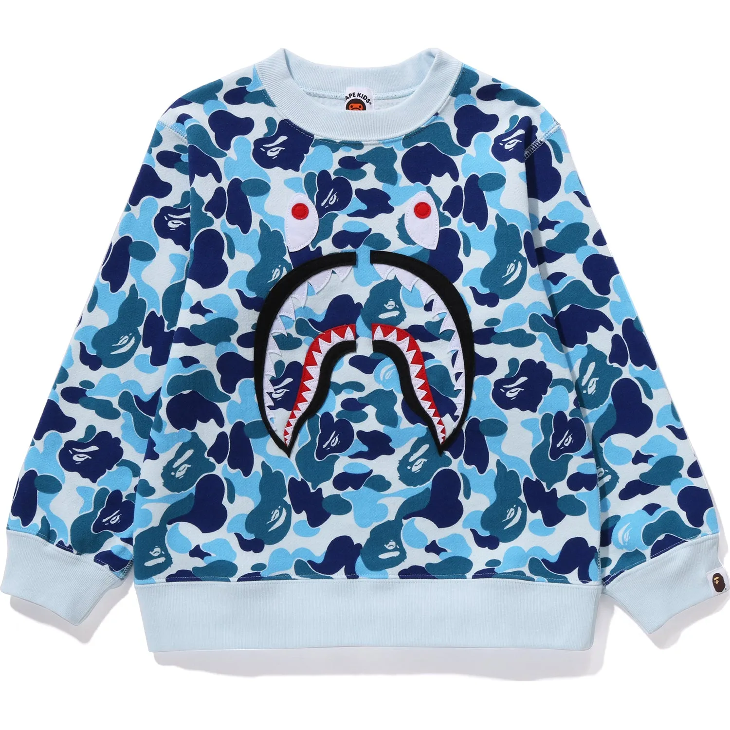 ABC CAMO SHARK PATCH CREWNECK