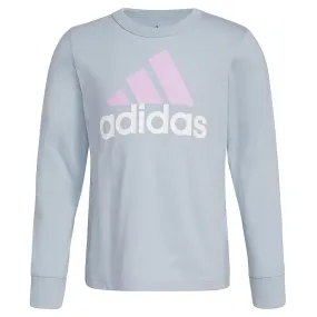 adidas Kids Long Sleeve Regular Fit Tee (Toddler/Little Kids)