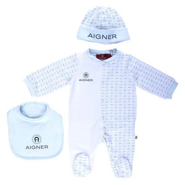 Aigner Kids Blue & Pink Sleepsuit