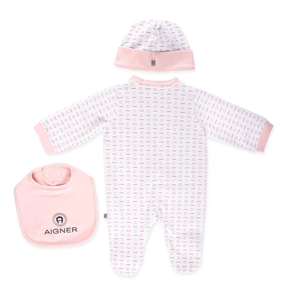 Aigner Kids Blue & Pink Sleepsuit