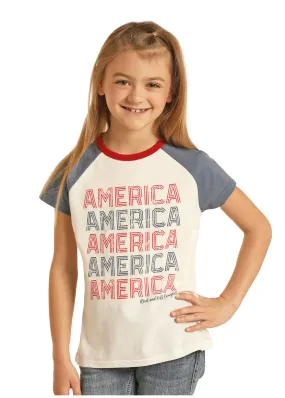 Kids Panhandle Slim White America Tee