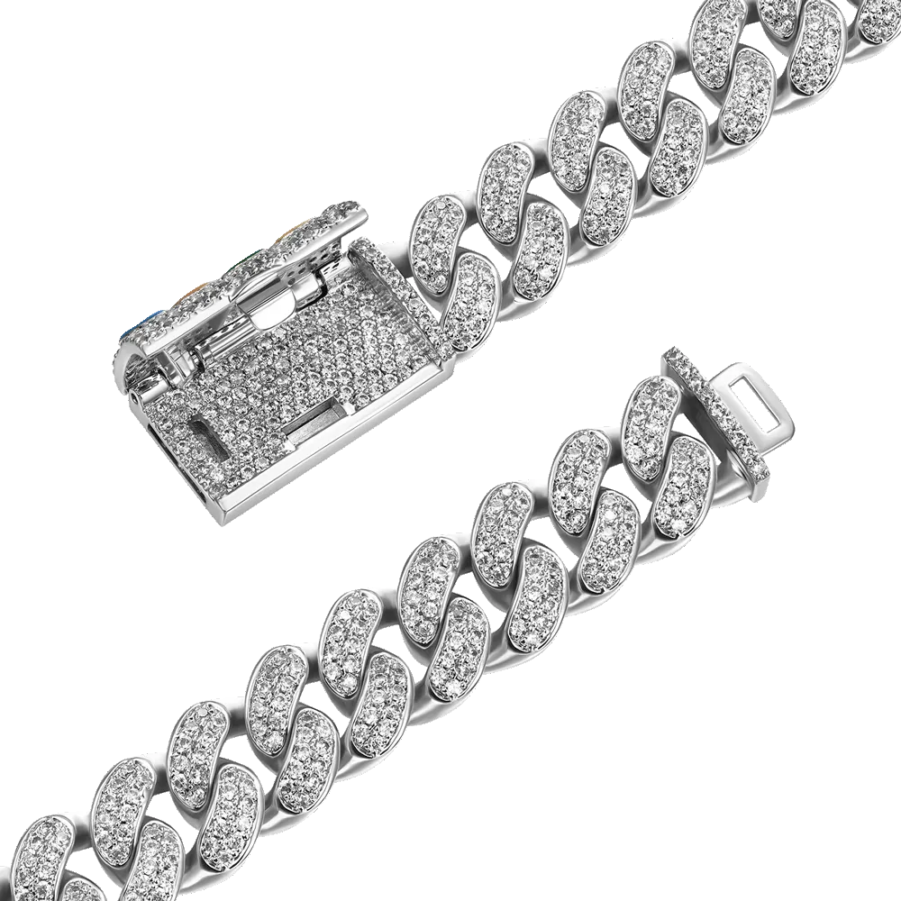 White Gold “BASIC” Cuban Chain by APORRO X COOGI