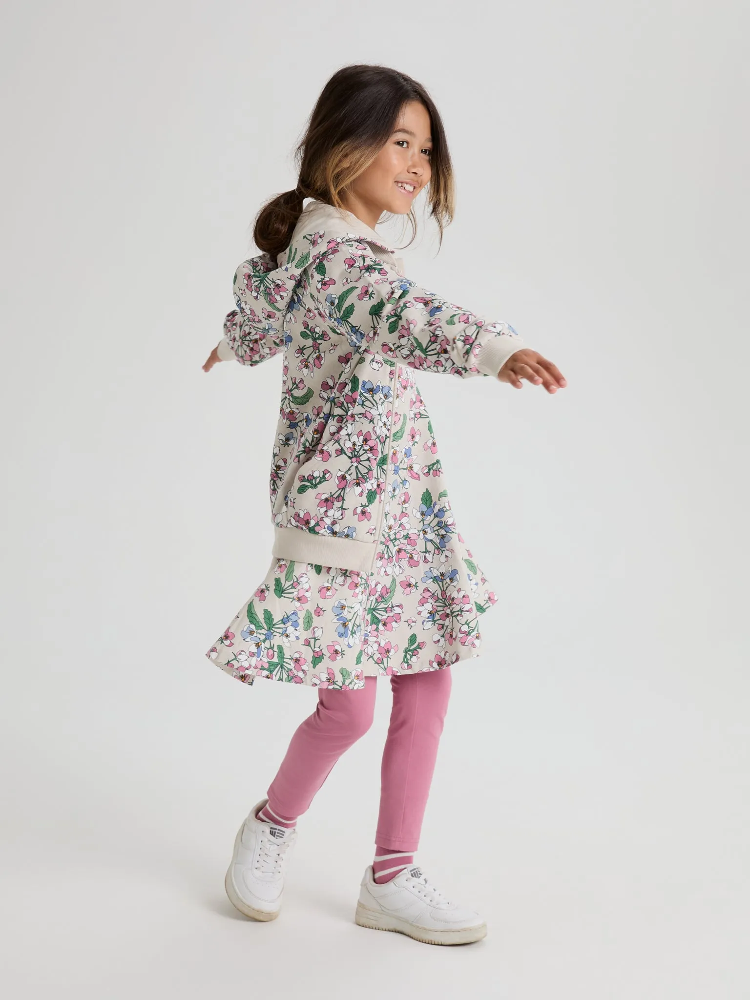 Apple Blossom Print Kids Dress