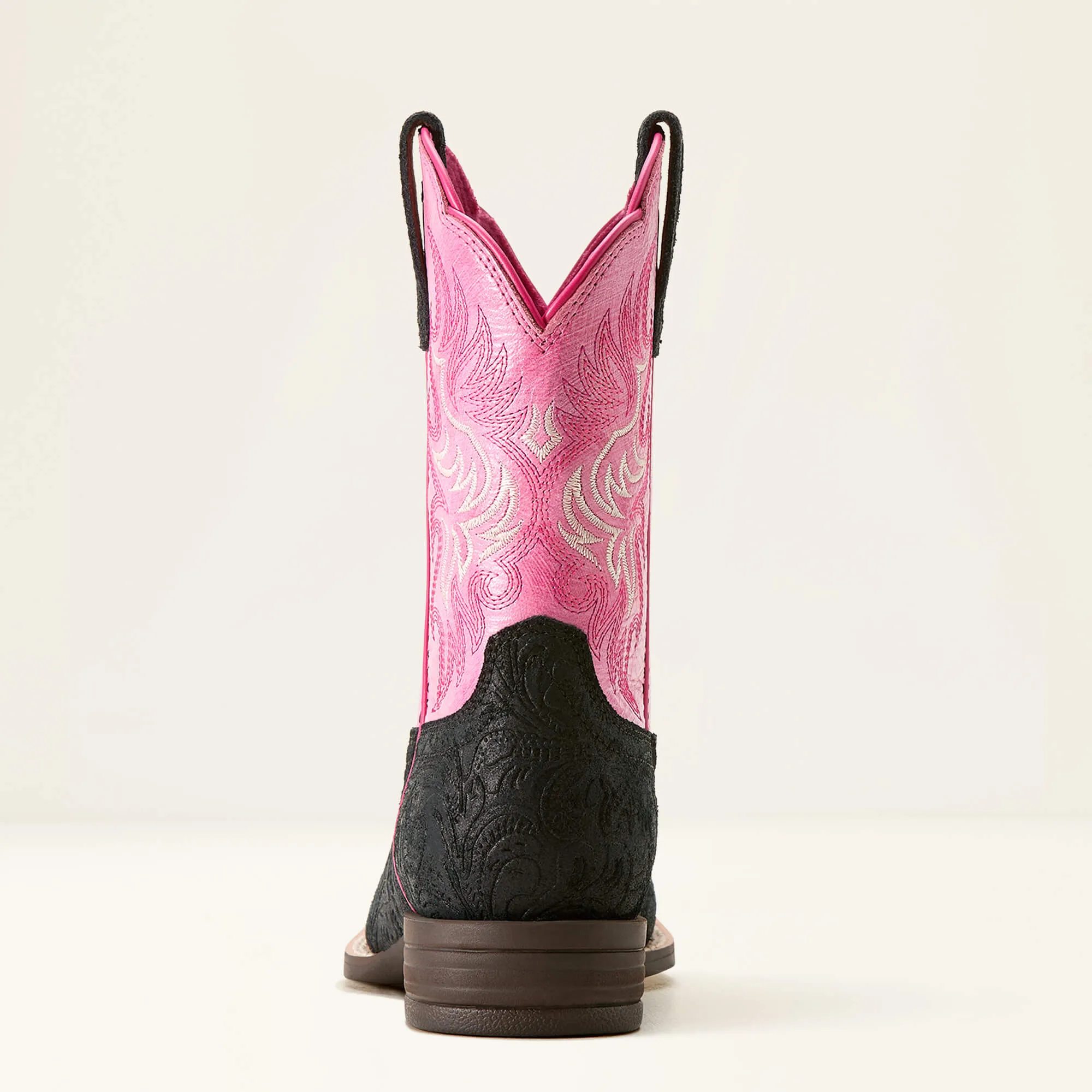 ARIAT KIDS' Style No. 10053622 Outrider BLACK FLORAL EMBOSS|PAINTED PEONY