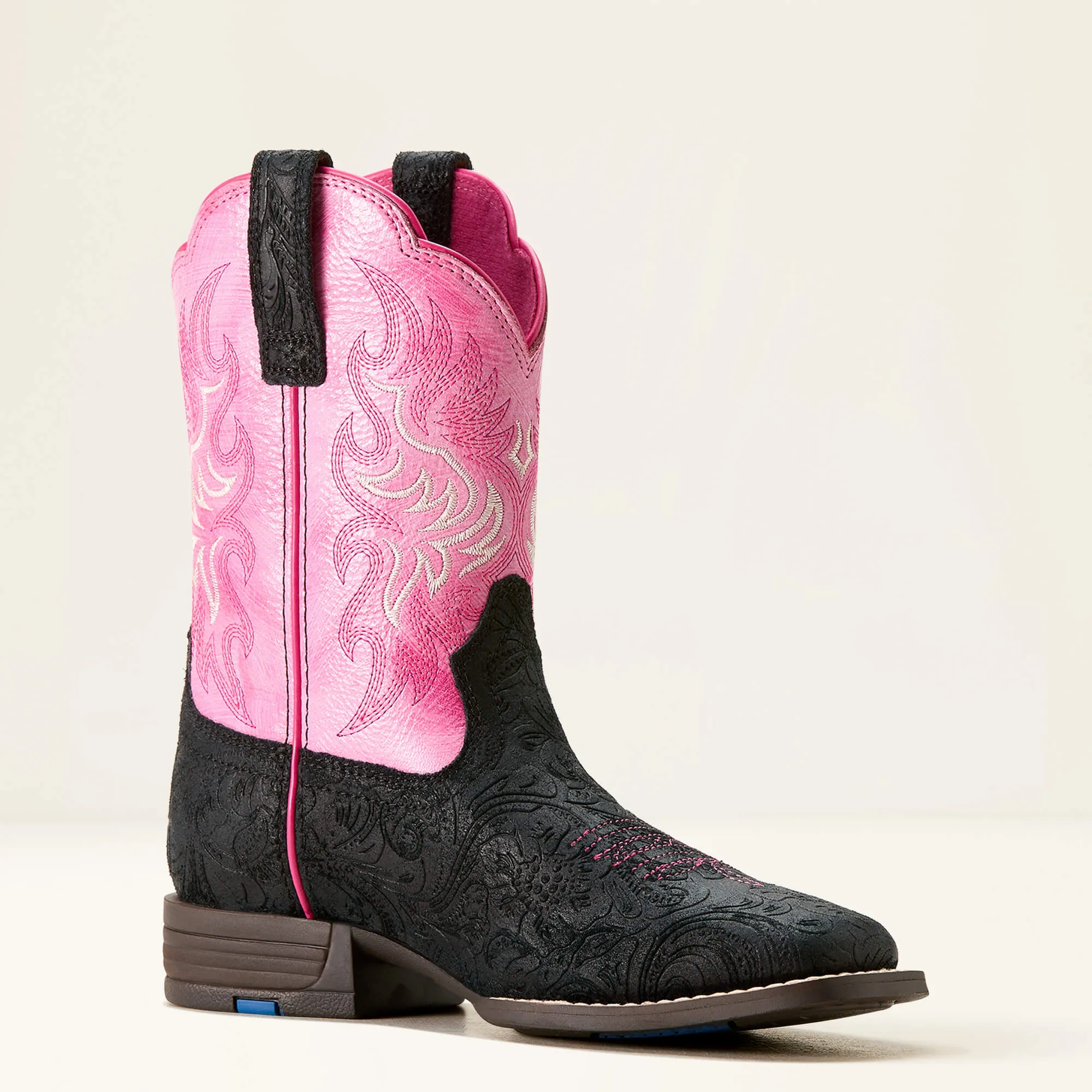 ARIAT KIDS' Style No. 10053622 Outrider BLACK FLORAL EMBOSS|PAINTED PEONY