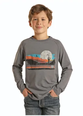 Panhandle Slim kids dark grey long sleeve tee