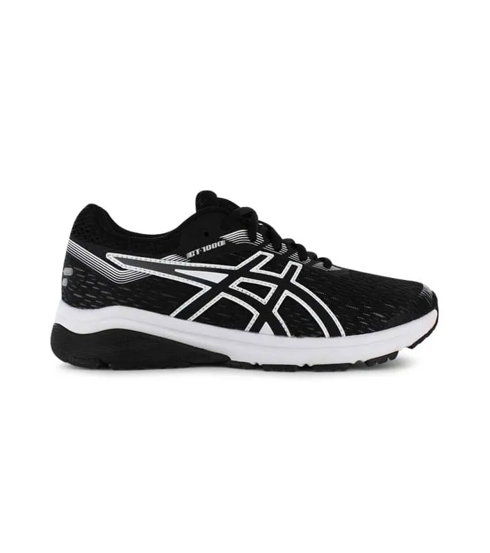 asics gt-1000 7 gs kids black white