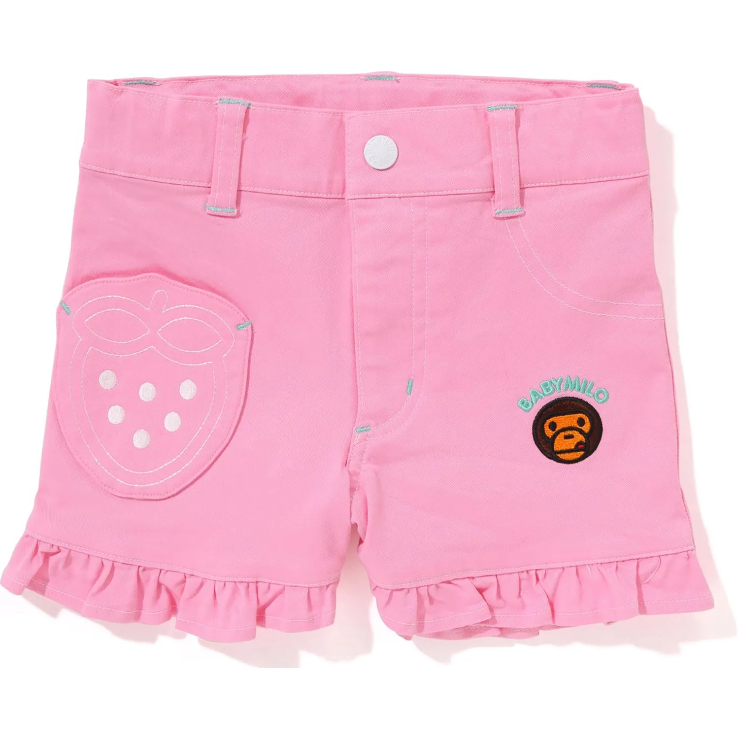 Baby Milo Strawberry Frill Shorts for Kids