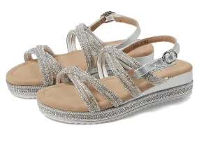 Badgley Mischka Kids Angela Platform Sandal (Little Kid/Big Kids)