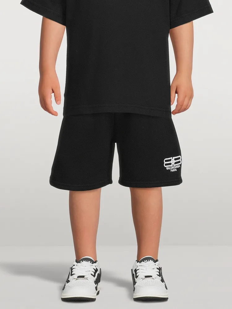 BALENCIAGA Kids Cotton Jogger Shorts