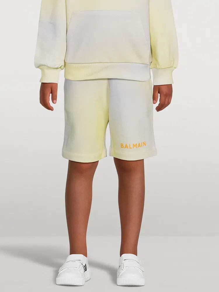 BALMAIN Kids Cotton Ombre Shorts