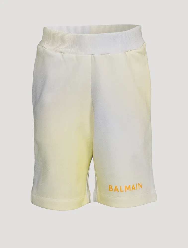 BALMAIN Kids Cotton Ombre Shorts