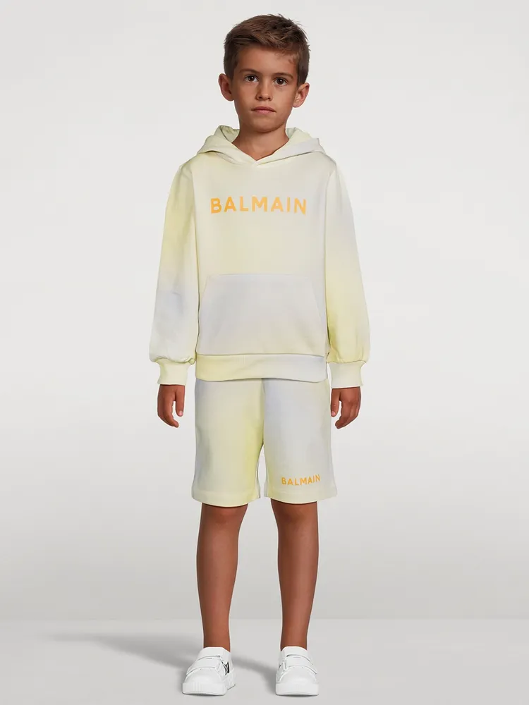 BALMAIN Kids Cotton Ombre Shorts