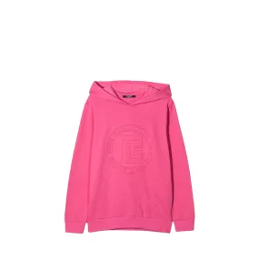 Balmain Kids Embossed Logo Hoodie