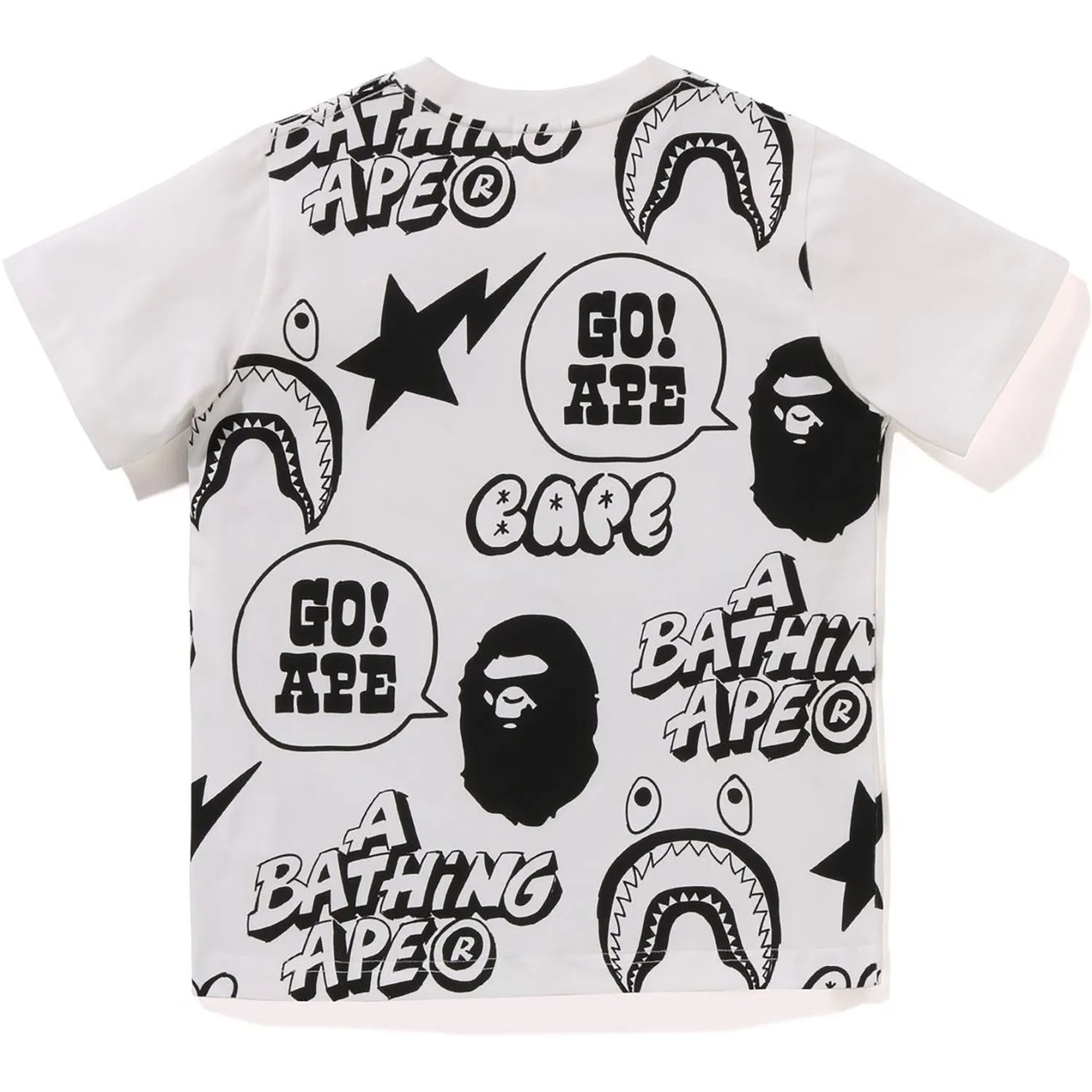 Loose Fit Kids BAPE Graffiti Pattern Tee