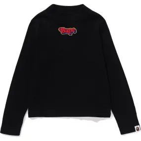 KIDS BAPE Patch High Neck Long Sleeve Tee