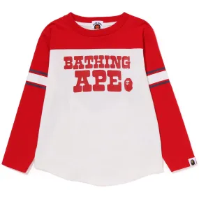 Kids Bathing Ape Football L/S Tee