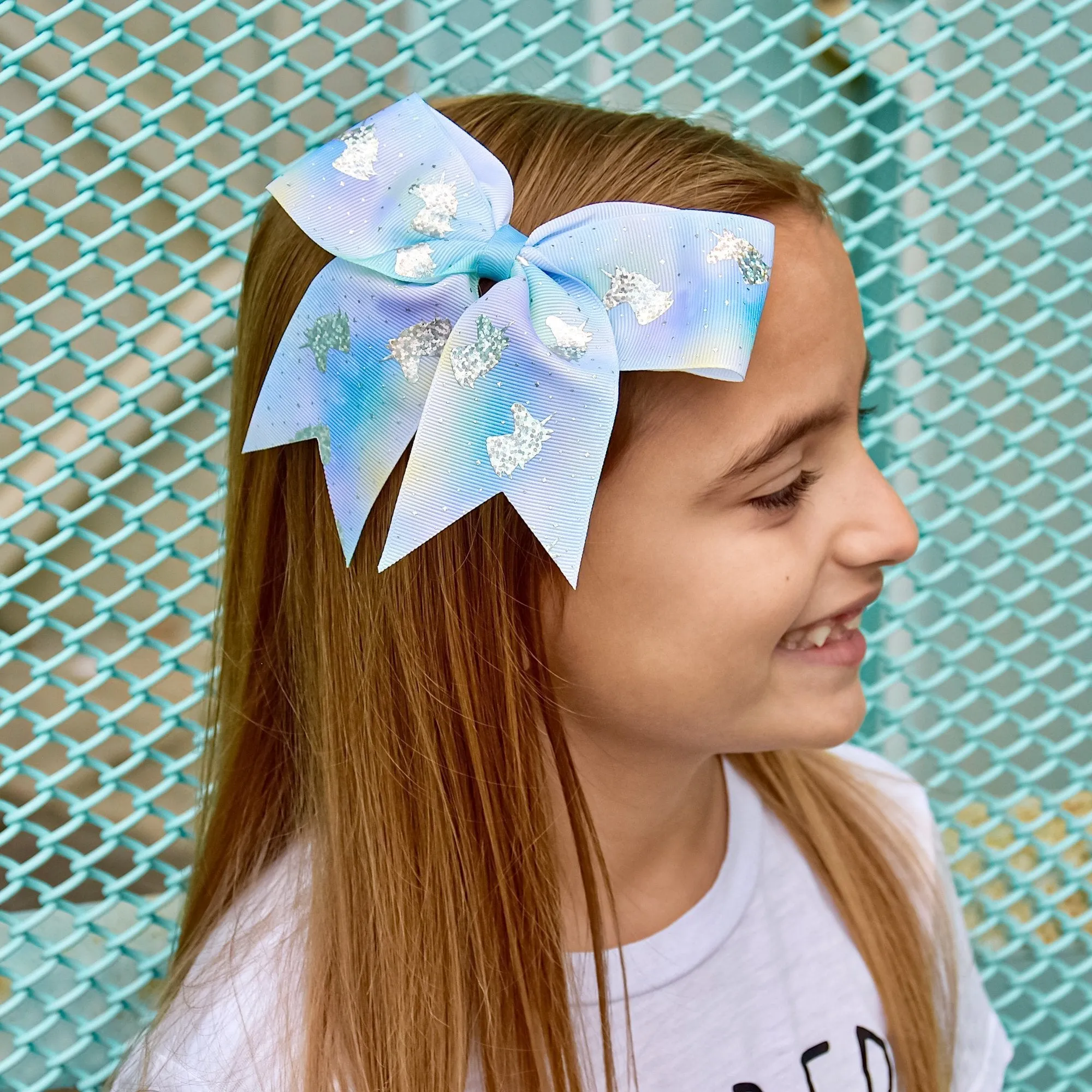 Big Glitter Unicorn Bow,