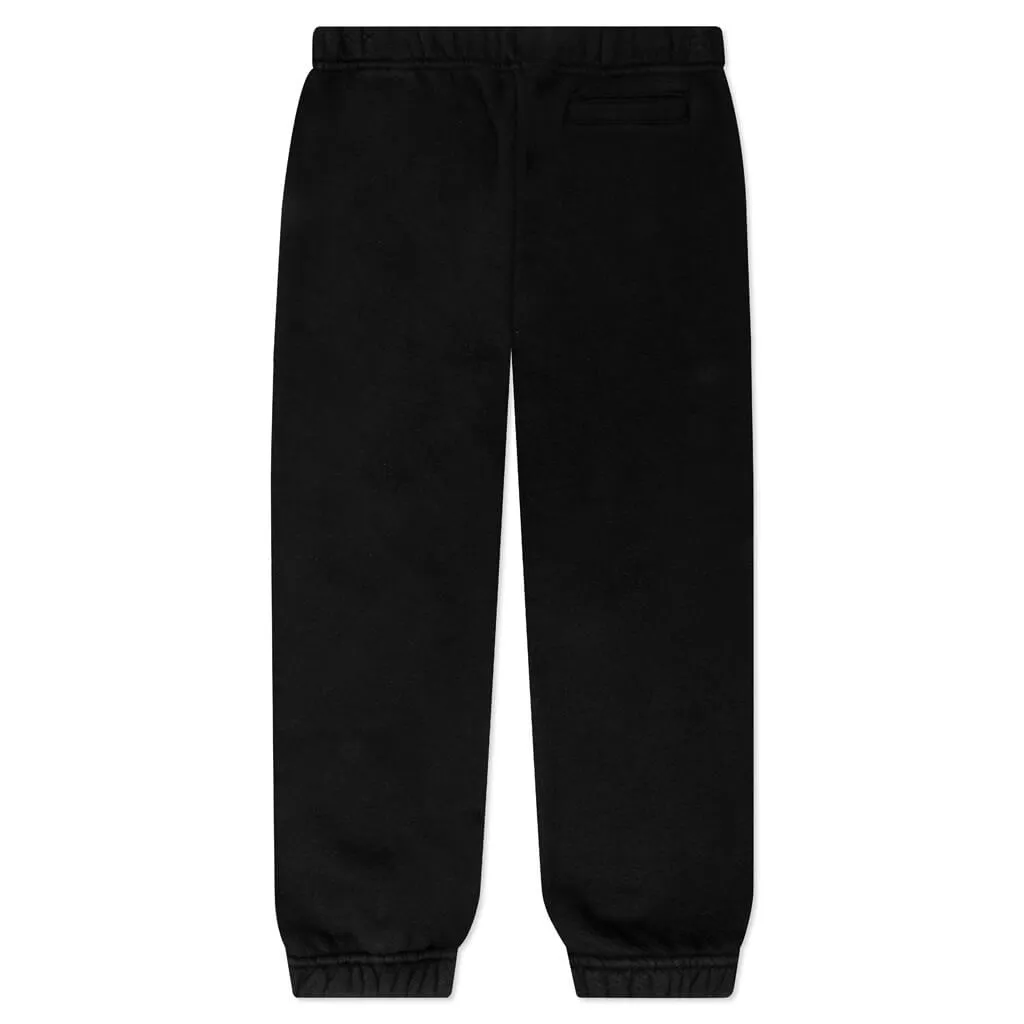 Black and White Kids Overlogo Sweatpants