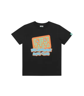 Black Kids Robot Logo Tee