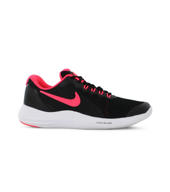 black and pink nike lunar apparent kids shoes