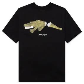 Children's Crocodile T-Shirt Short Sleeve - Black/Green