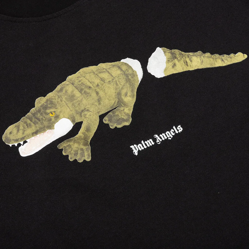 Children's Crocodile T-Shirt Short Sleeve - Black/Green