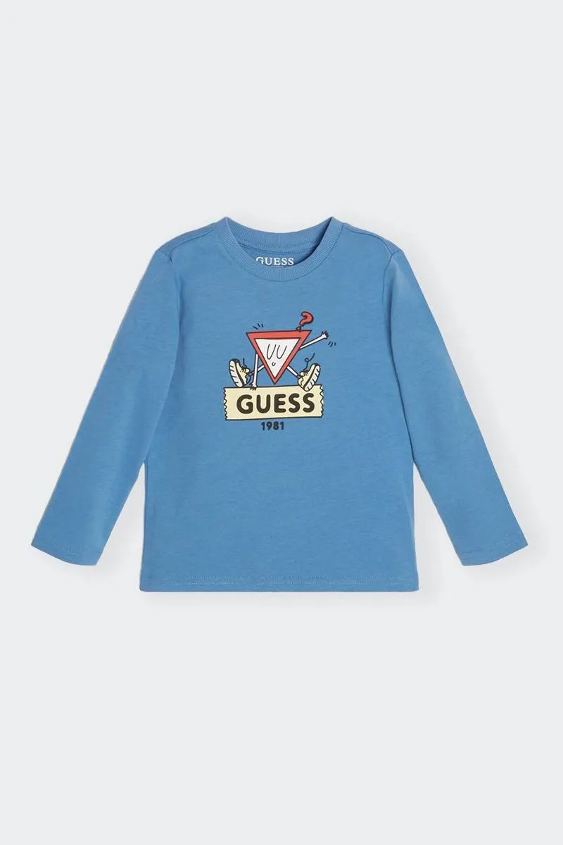 Kids Blue Fun Long Sleeve T-Shirt