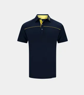 Navy Yellow KIDS BLOCK Pique Polo