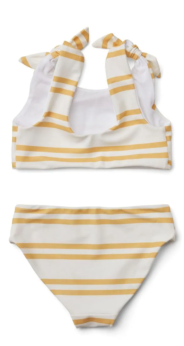 50% Off Bow Bikini Set - Stripe: Creme de la Creme/Jojoba