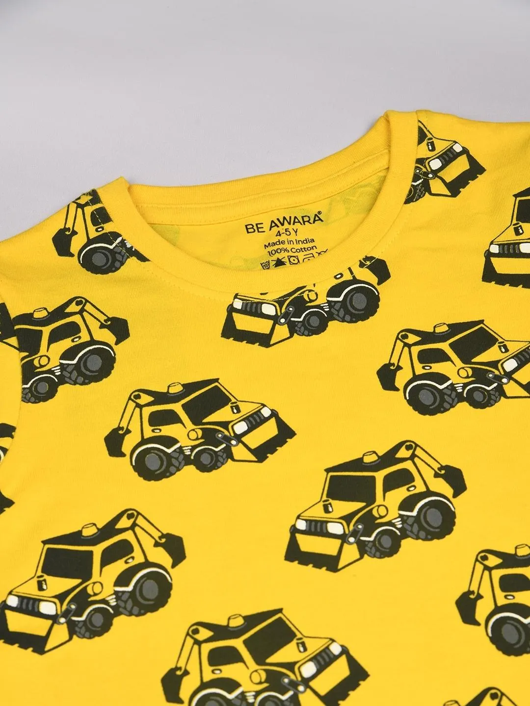 Bulldozer Pattern Kids T-Shirt