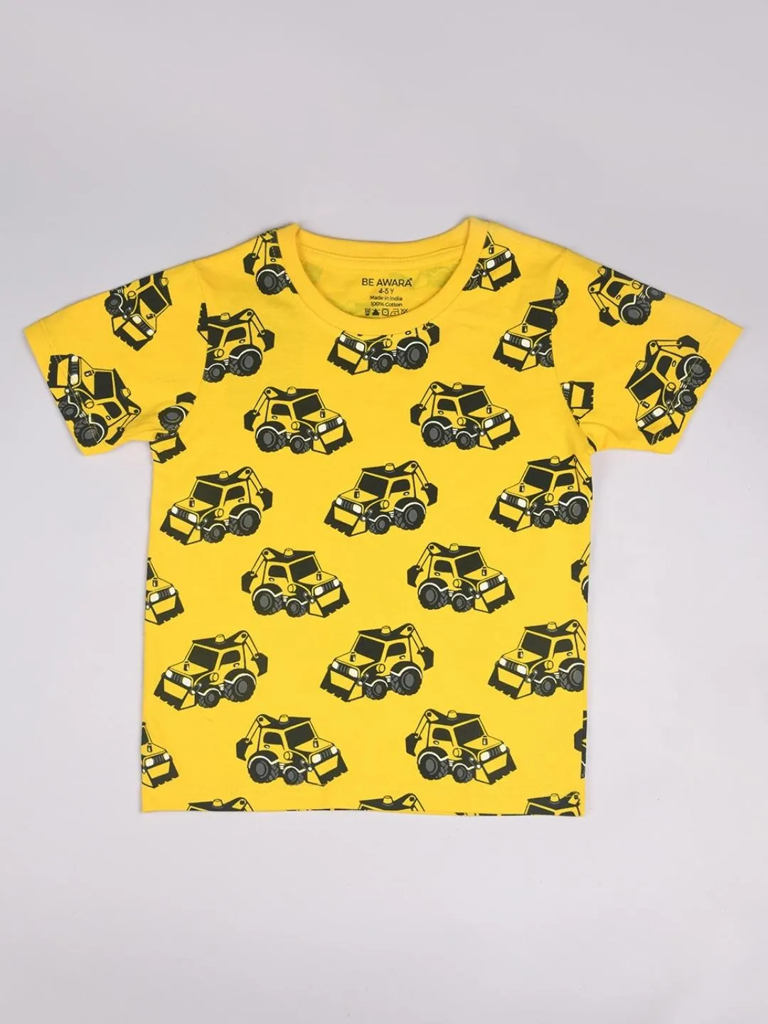 Bulldozer Pattern Kids T-Shirt