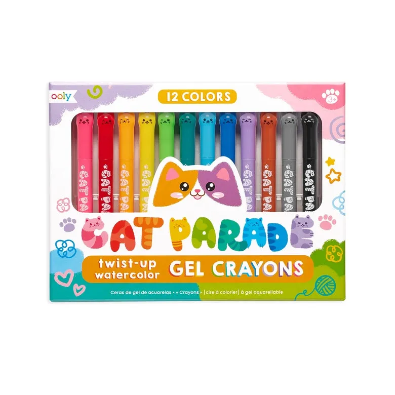 Cat Parade Set of 12 Gel Crayons