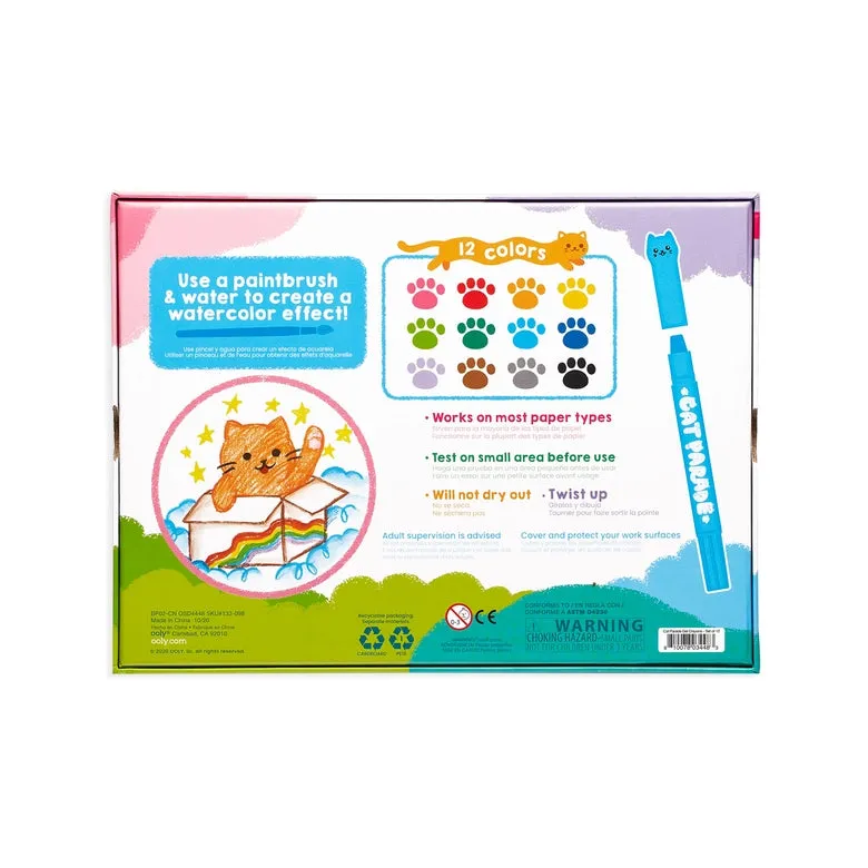 Cat Parade Set of 12 Gel Crayons