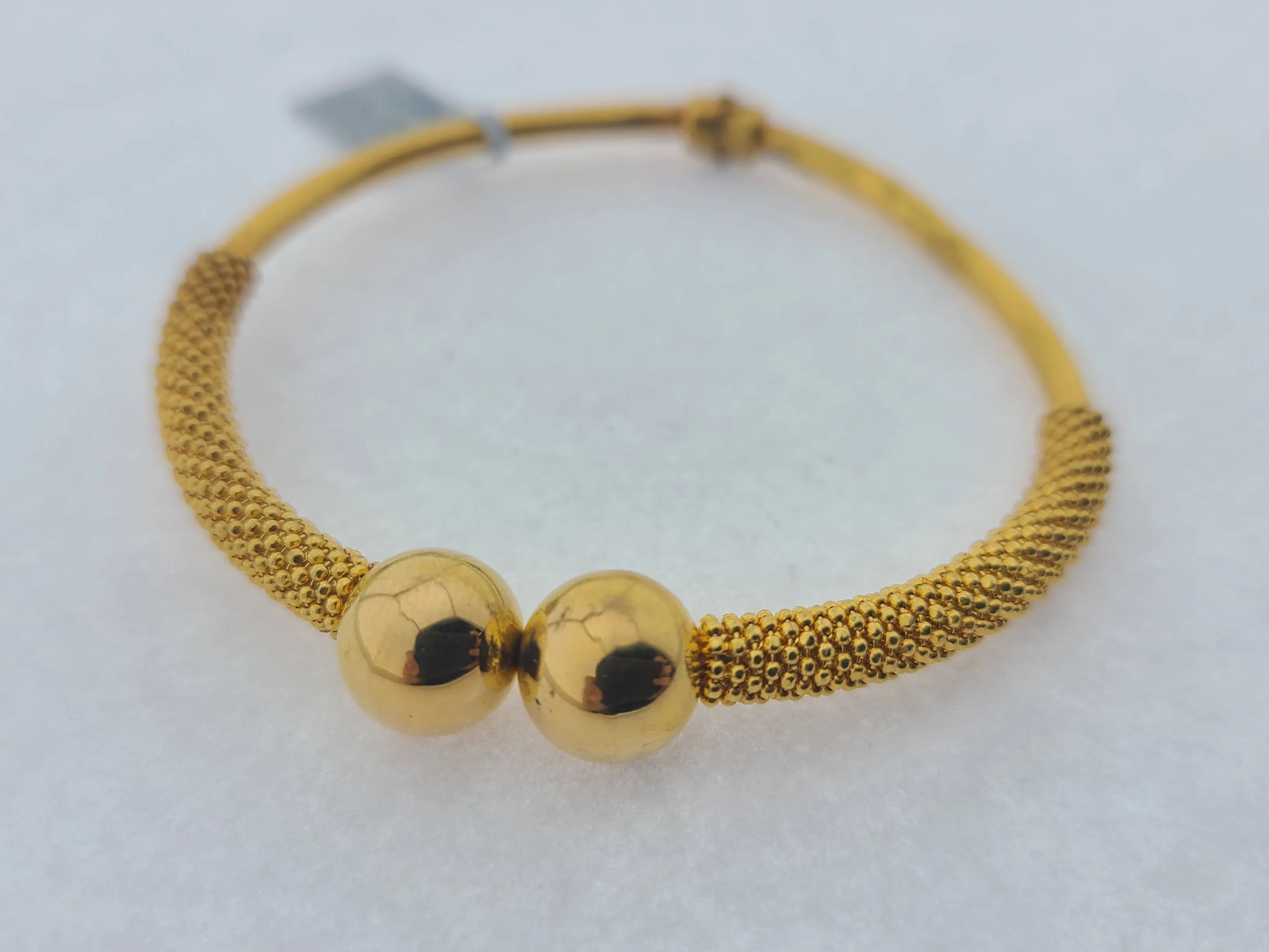 22K Solid Gold Open Cuff Bangle for Kids