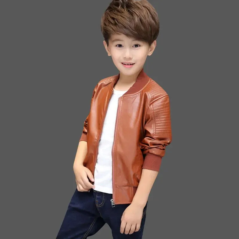 Chamarra para ninos - Jackets for kids Warming Cotton PU Leather