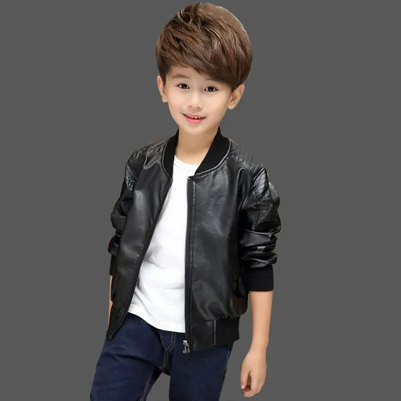 Chamarra para ninos - Jackets for kids Warming Cotton PU Leather