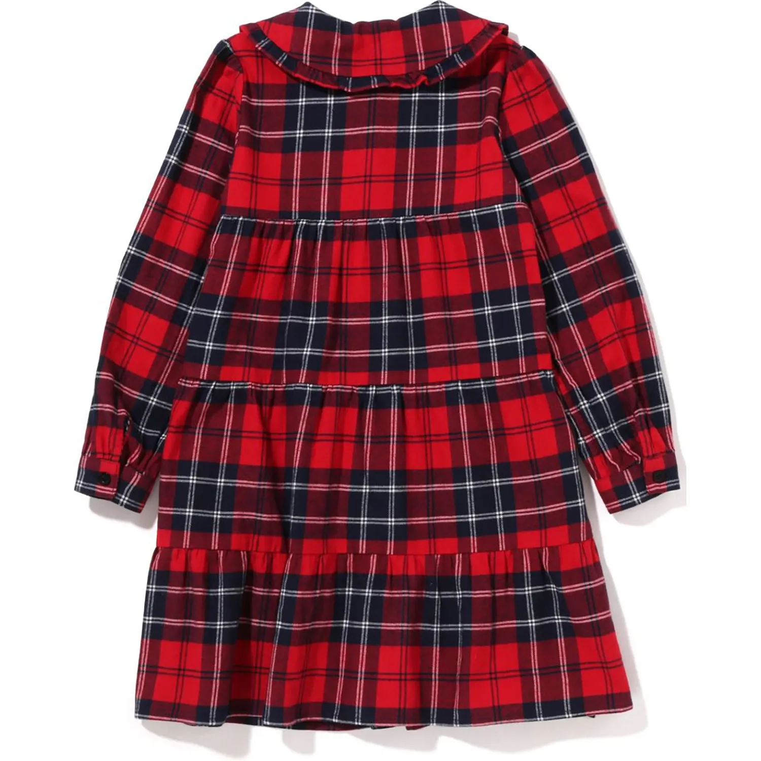 Checkered Big Collar One-Piece for Kids