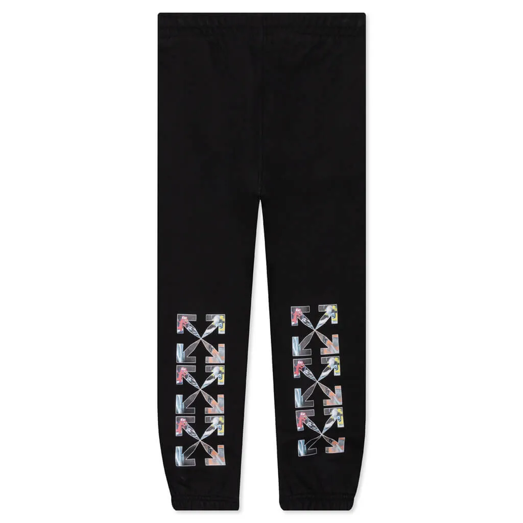 Black/Multicolor Monster Arrow Sweatpants for Kids,