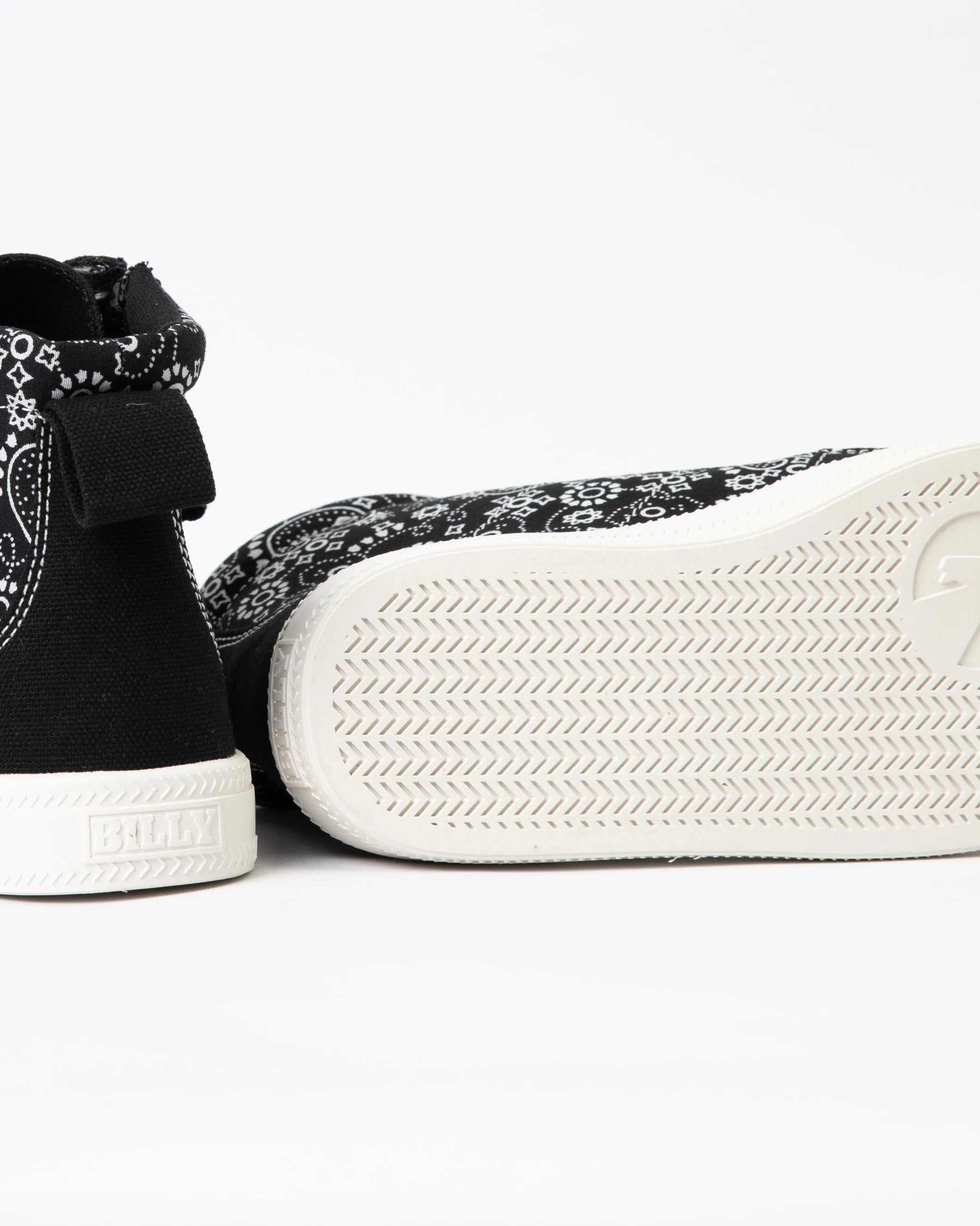 Classic High Top (Kids) - Black Paisley