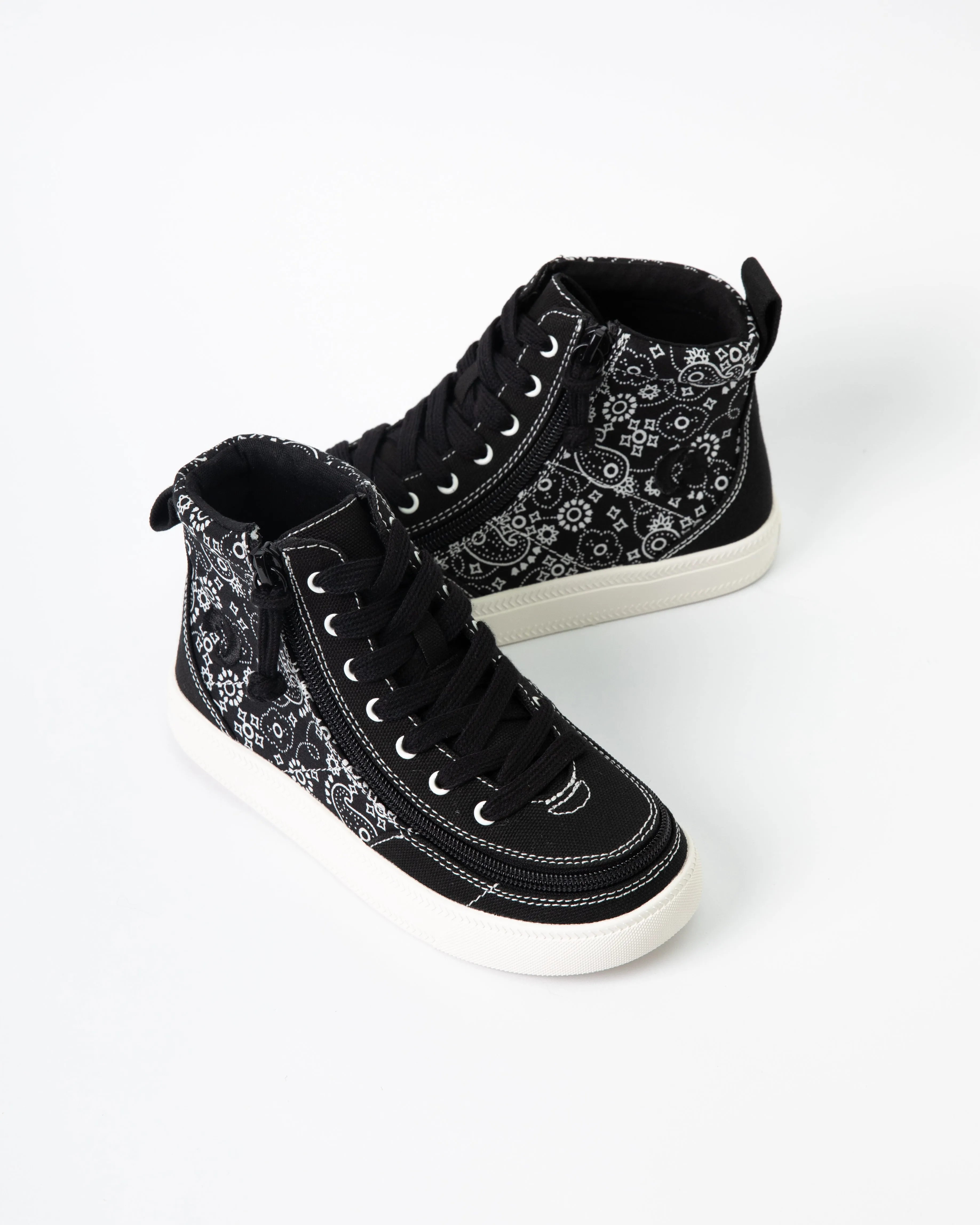 Classic High Top (Kids) - Black Paisley