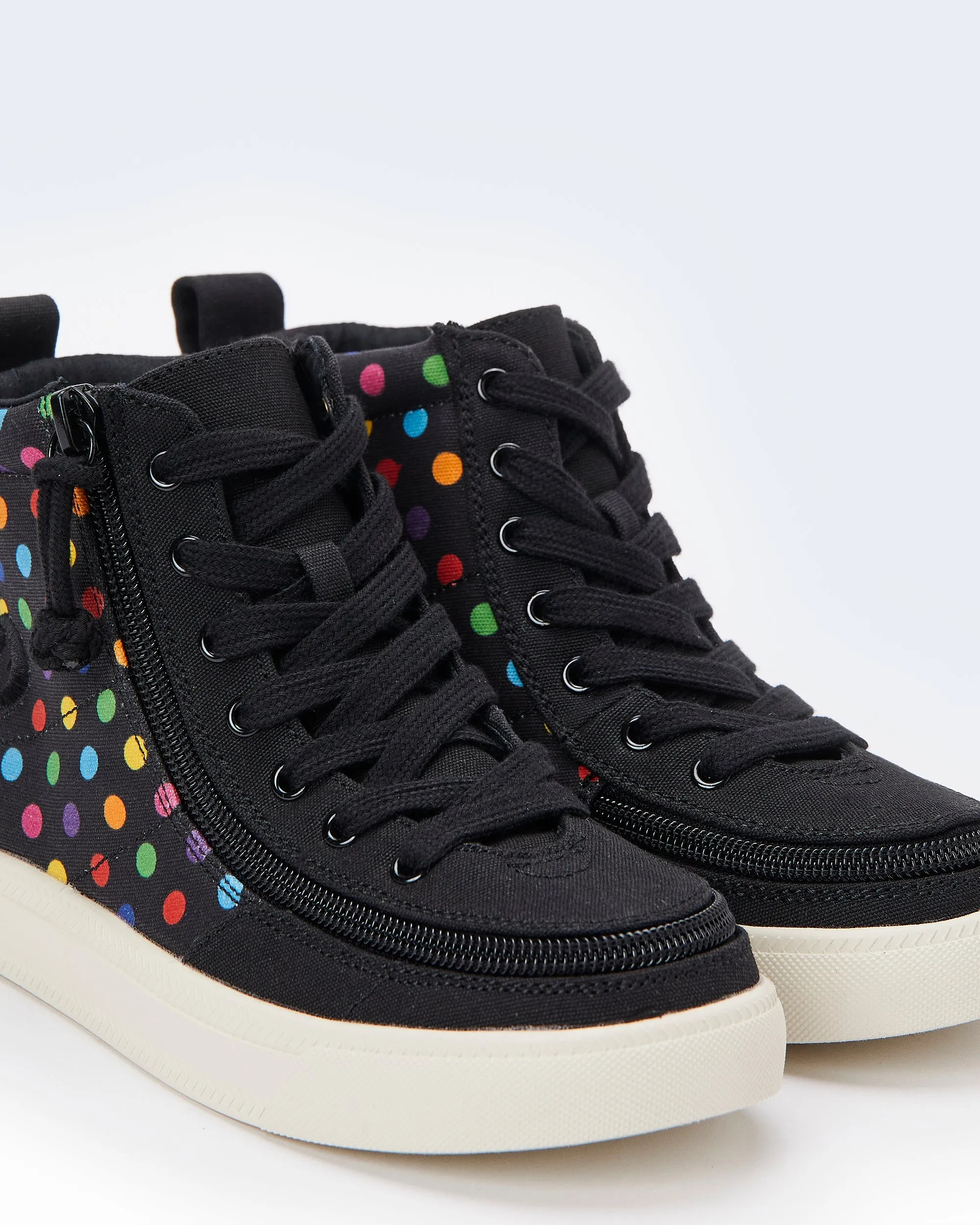 Classic High Top (Kids) - Black Polka