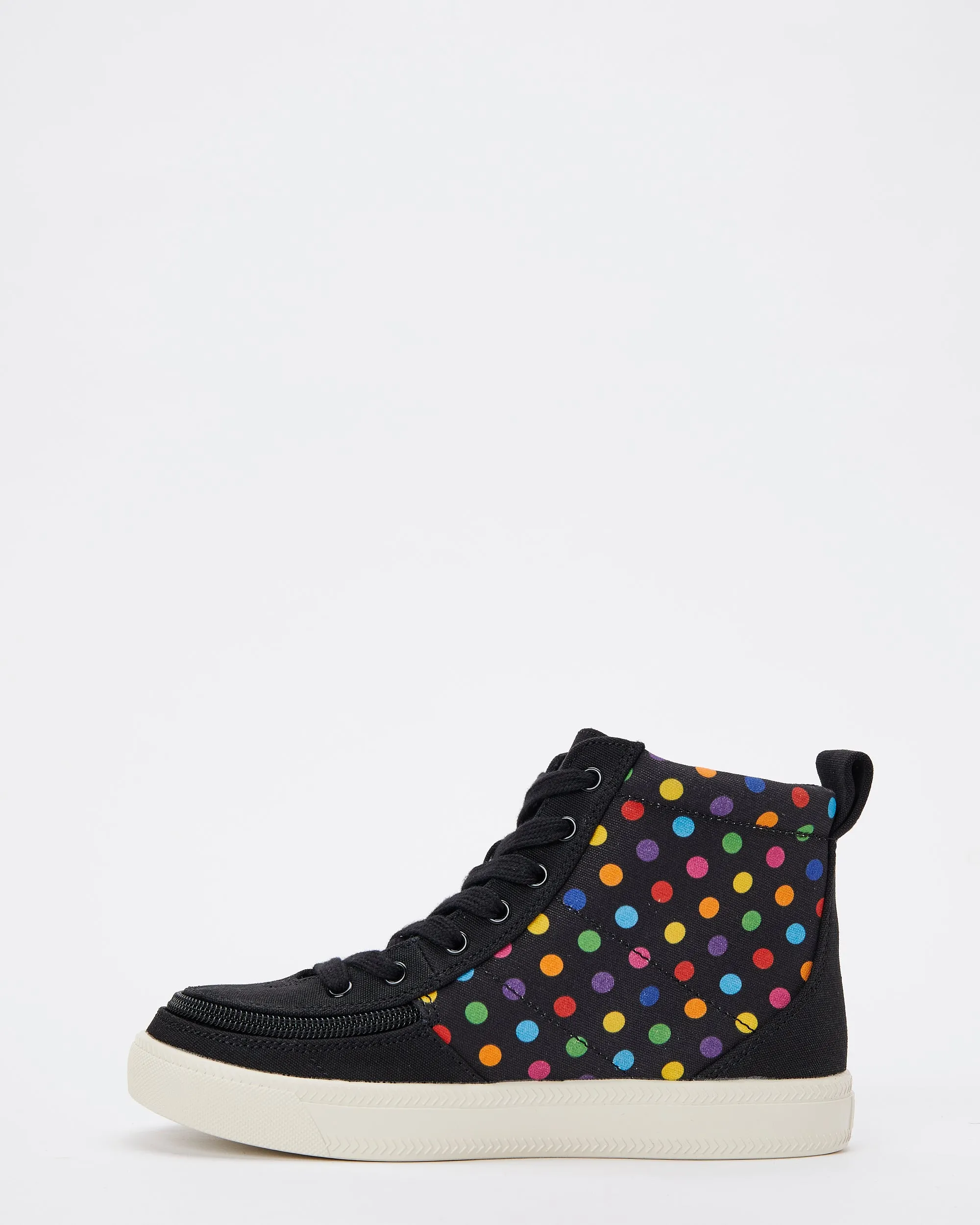 Classic High Top (Kids) - Black Polka